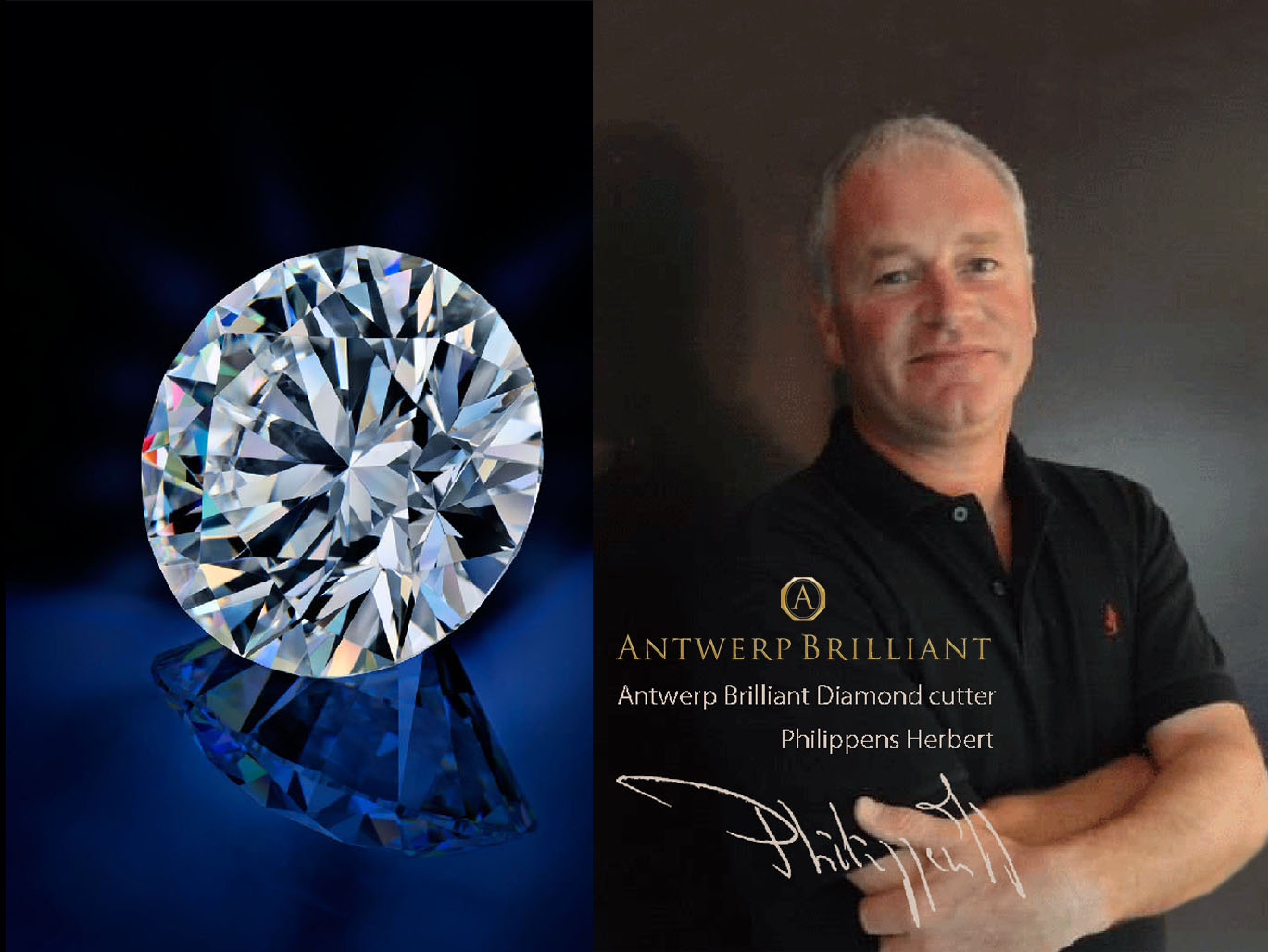master diamond-cutter Phillippens Herbert is based in Antwerp and make heartï¼Cupid in 1993