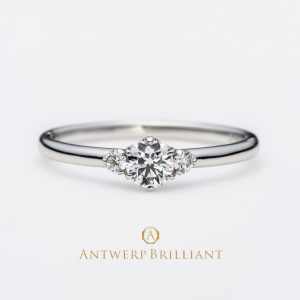 ”Asterism” Three Stone Diamond Ring
