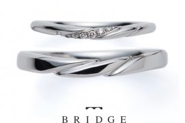 ゆきどけマリッジリング　春の訪れのような”ほがらか”な結婚指輪　レディスは華奢フェミニンでかわいい　メンズ太いフラット　