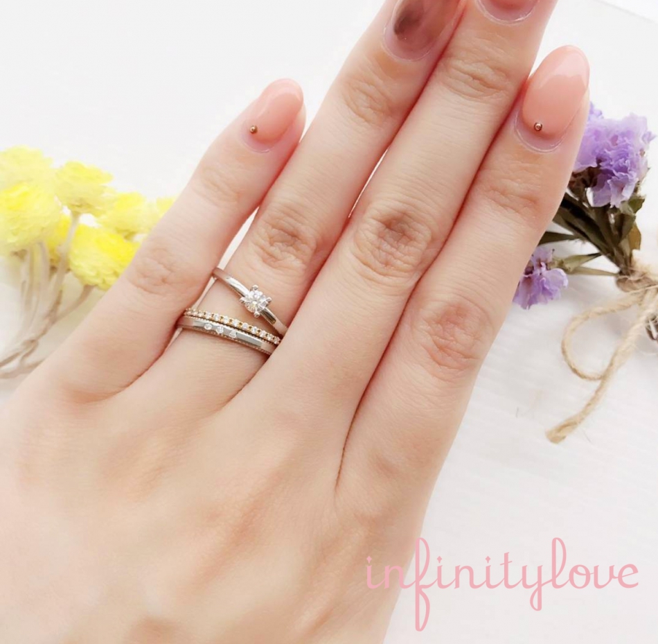 銀座　プロポーズ　ストレート　モチーフ　個性的　可愛い　アンティーク　人気　婚約指輪　結婚指輪