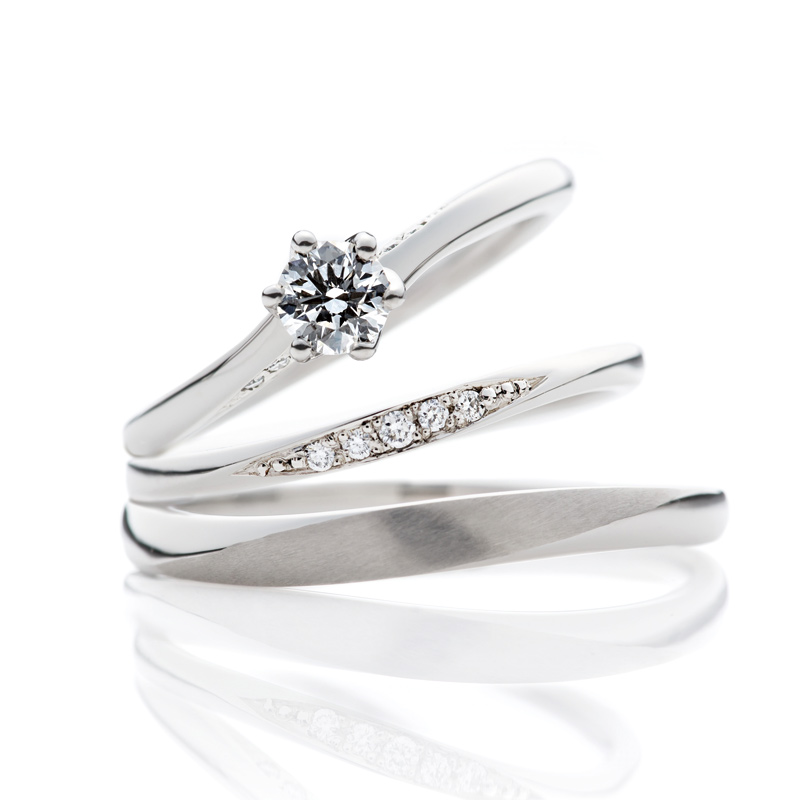 マリッジリング結婚指輪プラチナダイヤモンドエンゲージリング婚約指輪おしゃれ