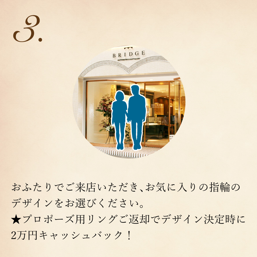 ダイヤモンドでプロポーズ