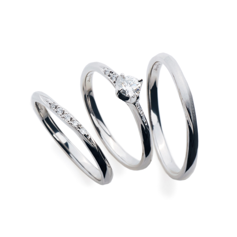 プラチナダイヤモンドマリッジリングエンゲージリング結婚指輪婚約指輪