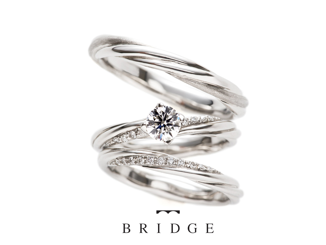 プロポーズするならBRIDGE銀座おすすめの個性が光る大人可愛い婚約指輪と結婚指輪