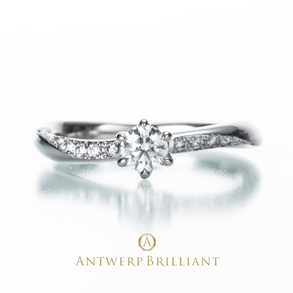 ギャラクシーはアントワープブリリアントの人気結婚指輪で東京ではブリッジ銀座だけのオンリーワン立体的なダイヤモンドウエーブラインの婚約結婚リングのセット重ねつけがマジかわいい