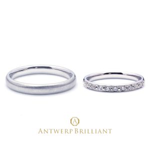 Custom Ring “DiamondBarFinish&Crown Setting”3㎜&2㎜