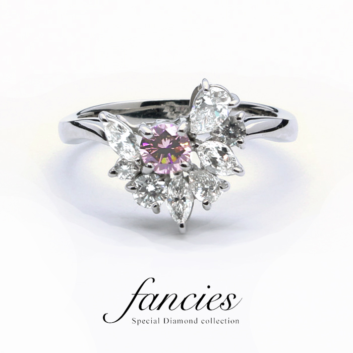 Pink Princess Diamond Ring
