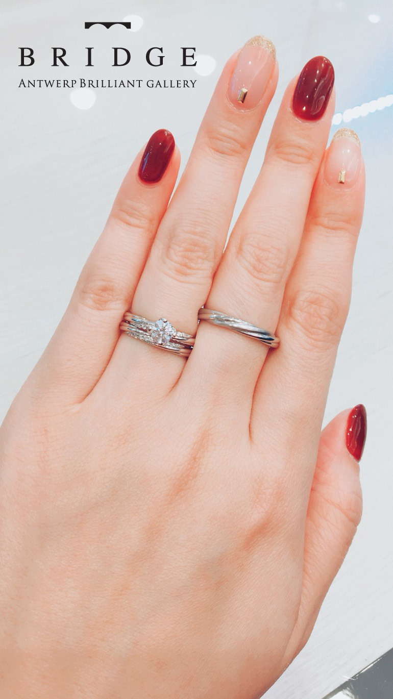 名前も意味も素敵な結婚指輪永遠の絆は人気の綺麗めねじれデザイン個性的でかわいい