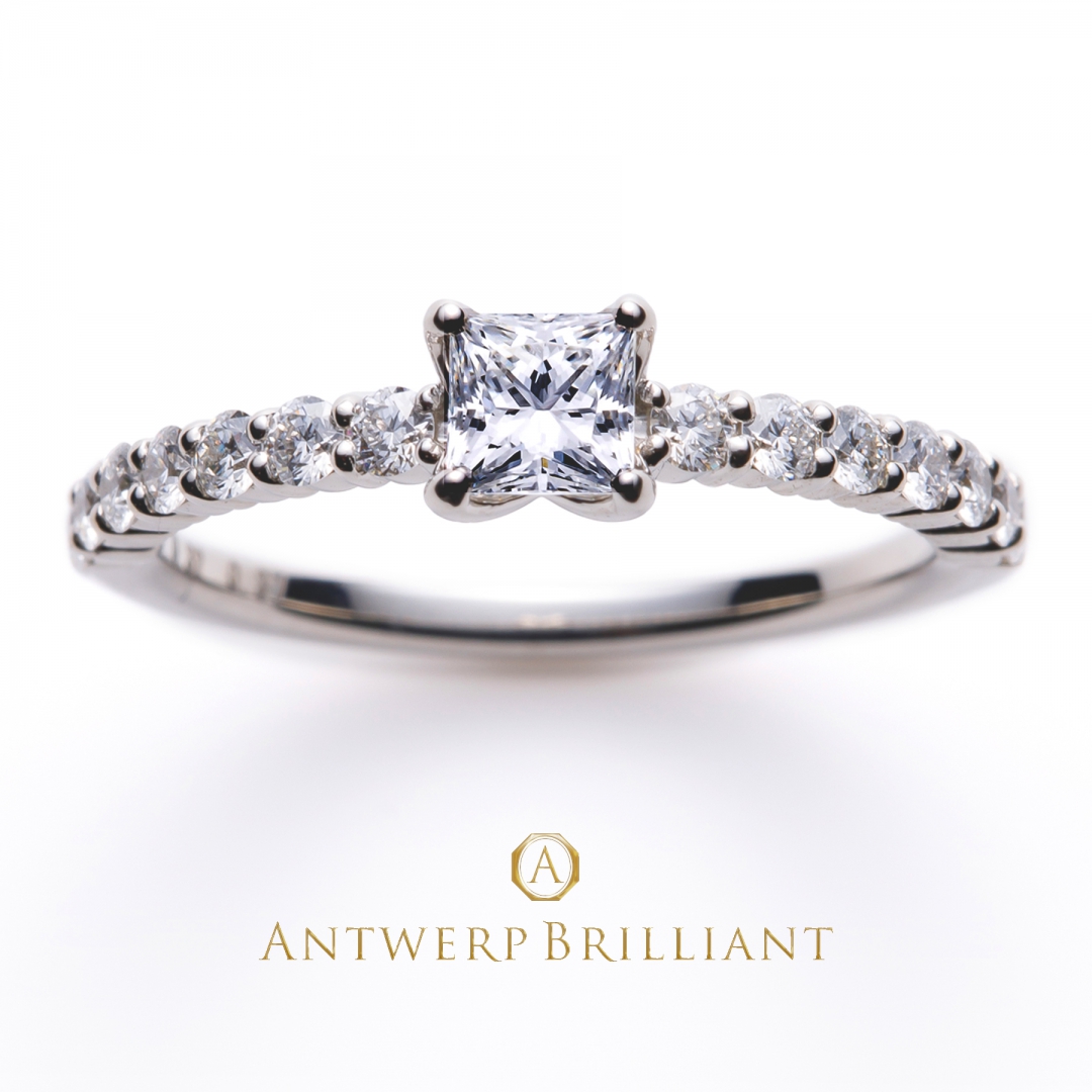 世界でもっとも美しいプリンセスカットで作る特別な婚約指輪　Antwerpbrilliant　DlineStar