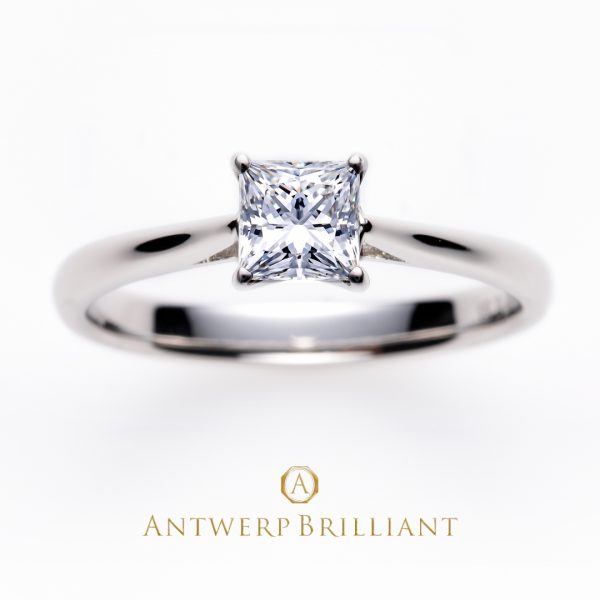 ”MAJESTY” Princess Cut Solitaire Diamond Ring