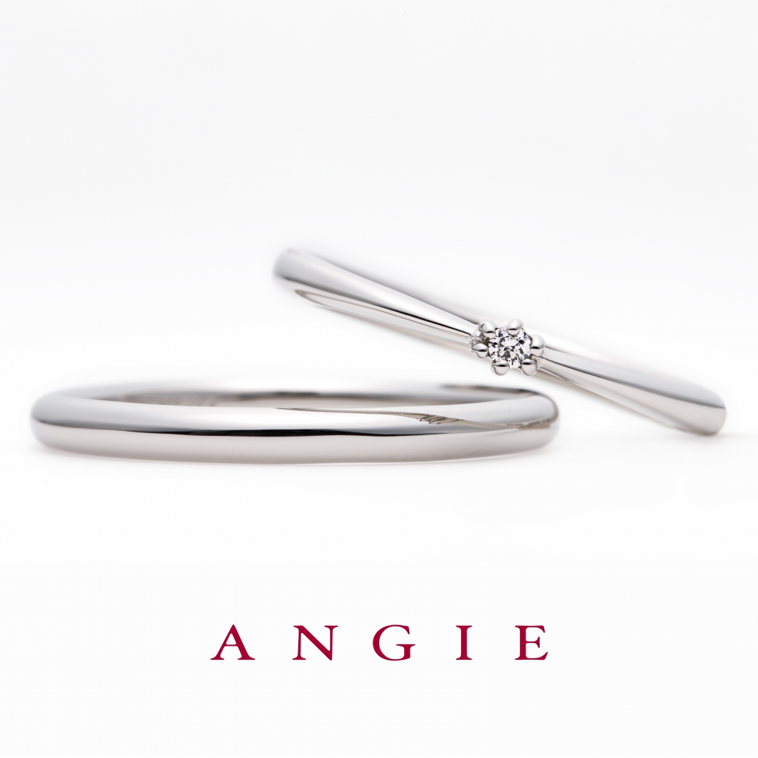 婚約指輪のようなデザインの可愛い結婚指輪ANGIE