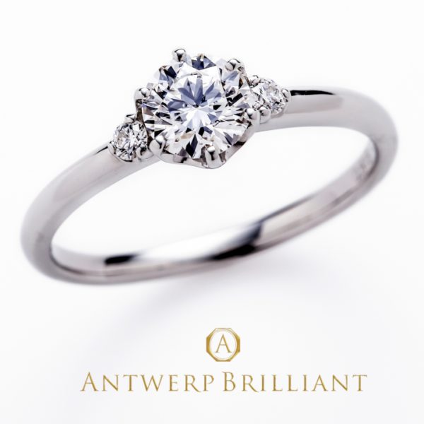 ”Asterism”Half Carat Three Stone Diamond Ring