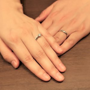 Here&Nowの婚約指輪／Morning Sunの結婚指輪　一目惚れ！理想の形に出会えました