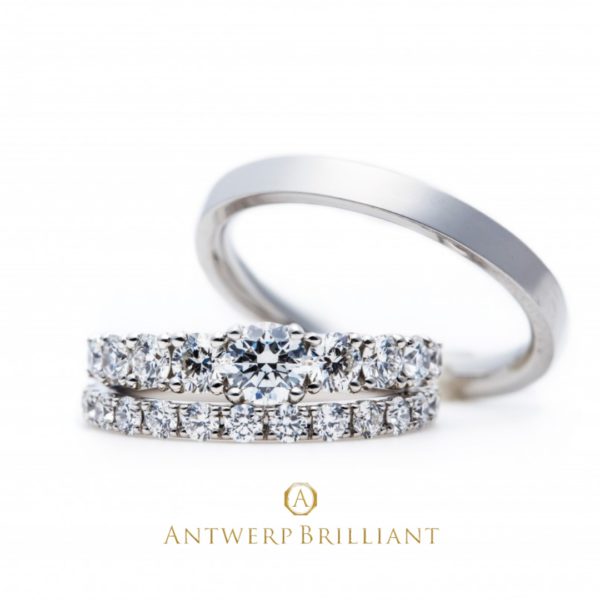 “Extreme” Side large Melee Diamond Ring（Set）