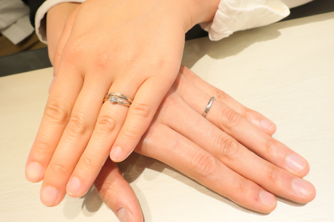 銀座で見つけた結婚指輪は、プラチナ＆ピンクゴールドの可愛いデザイン