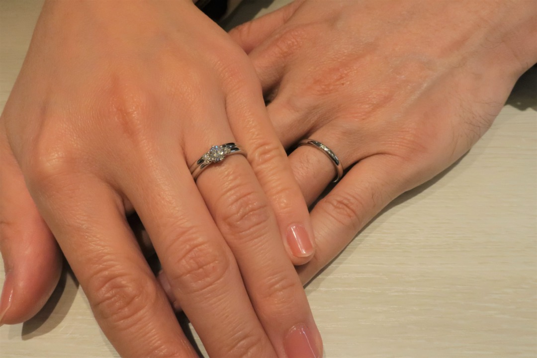 奥様が選んだこだわりの結婚指輪と、奥様にサプライズで用意したご主人様のプロポーズ♪