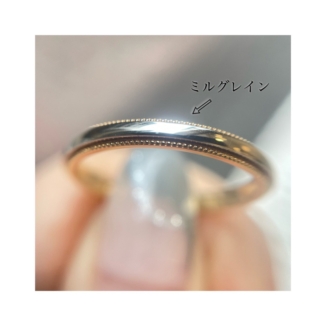オシャレ人気の結婚指輪はミルグレインがはいったシンプルデザイン