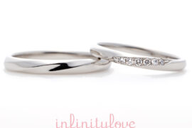 ブリッジ銀座で人気の高い結婚指輪ジュピターはダイヤモンドラインがオシャレでかわいい