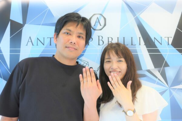 結婚指輪が出来上がって幸せなお二人