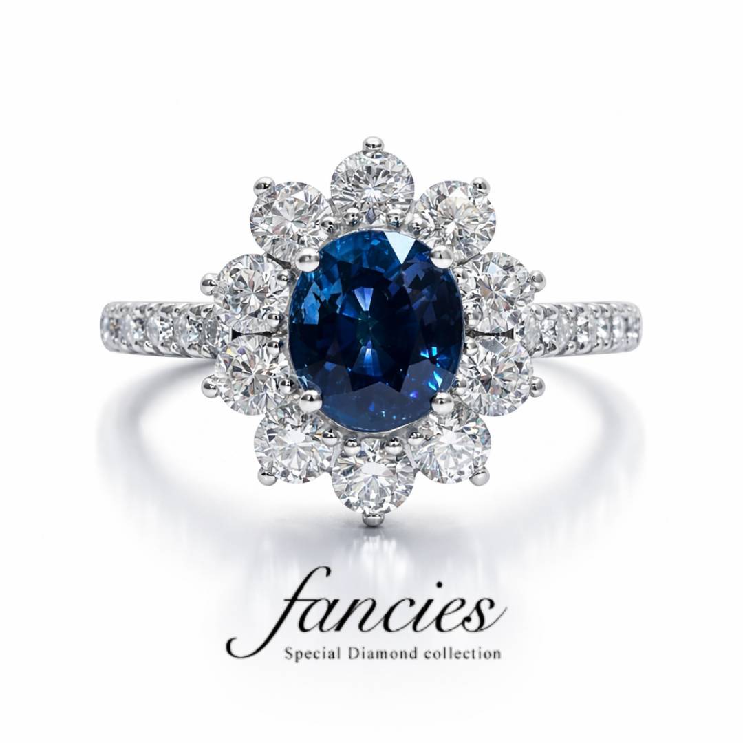 ロイヤルブルーサファイヤを使用した婚約指輪スターシャイン