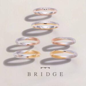 BRIDGE新作シリーズプラチナとゴールドのコンビネーションの結婚指輪