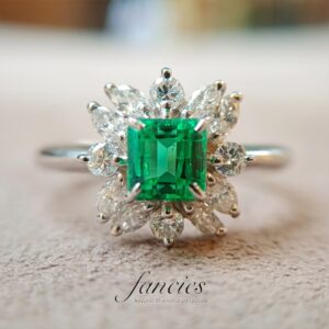 コロンビア産のビューティーグレードSの無含侵エメラルド0.57ct