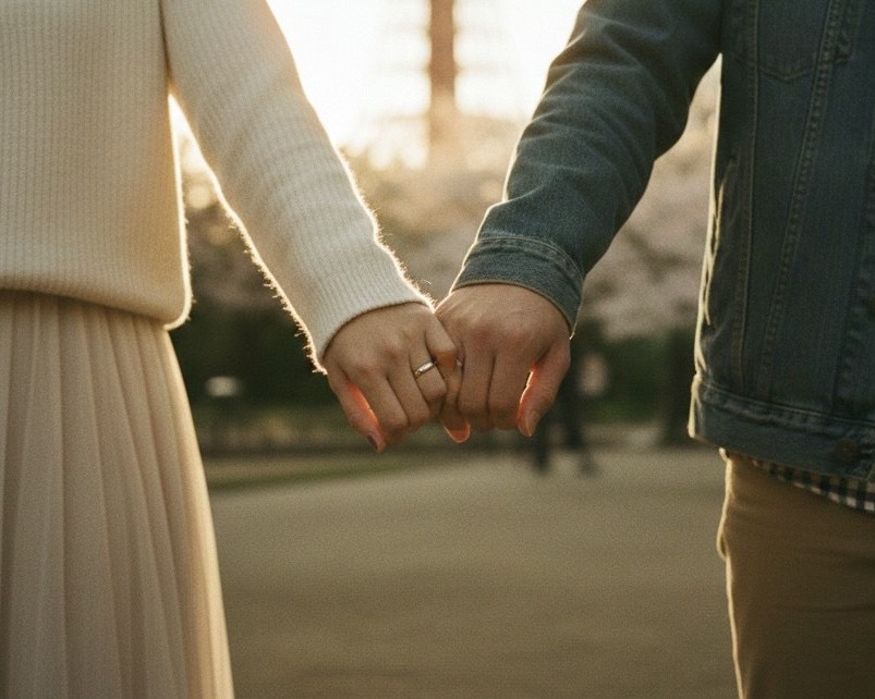 結婚したカップルの写真