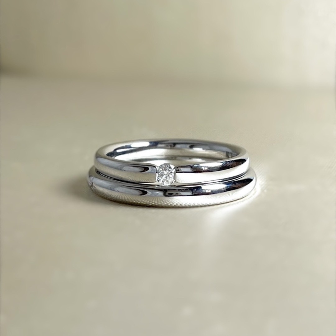 シンプルな結婚指輪　アントワープブリリアントのイブニングスター